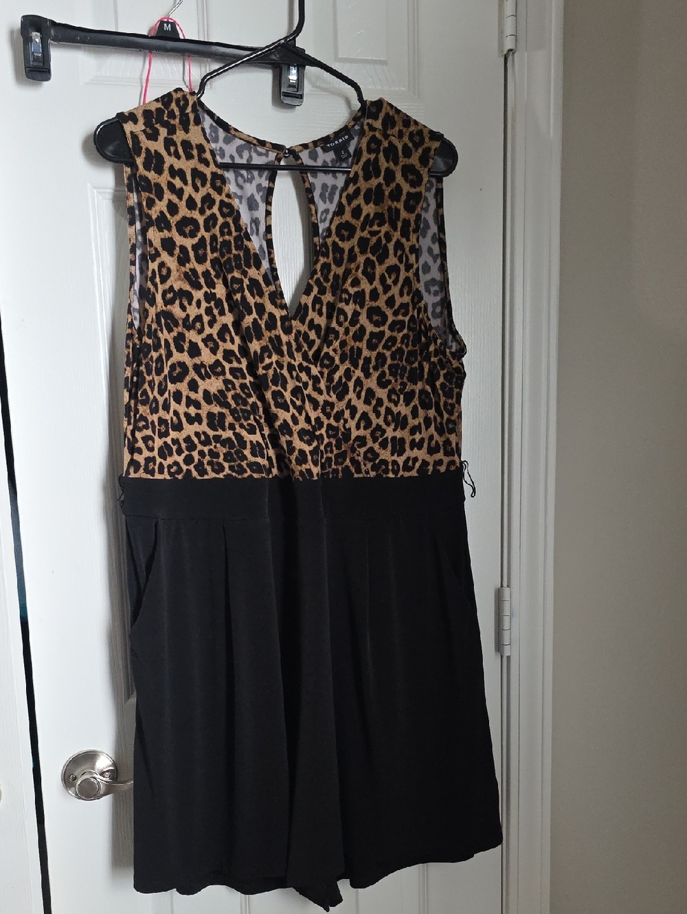 Torrid Leopard Print Top with Black Skirted Bottom